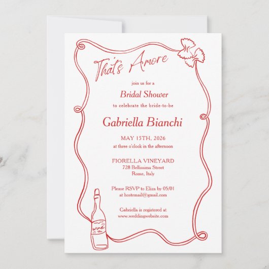 Dat is een meer grillige Hand getekend Chic Italia Kaart (Voorkant)