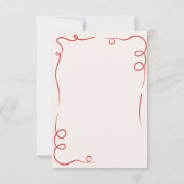 Dat is een meer grillige hand getrokken bruiloft save the date (Achterkant)