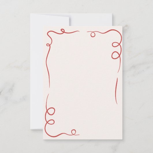 Dat is een meer grillige hand getrokken bruiloft save the date (Achterkant)