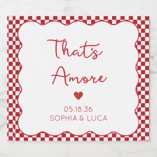 Dat is een meer Italiaans chique bruiloft champagn Sparkling Wijnetiket (Enkel label)