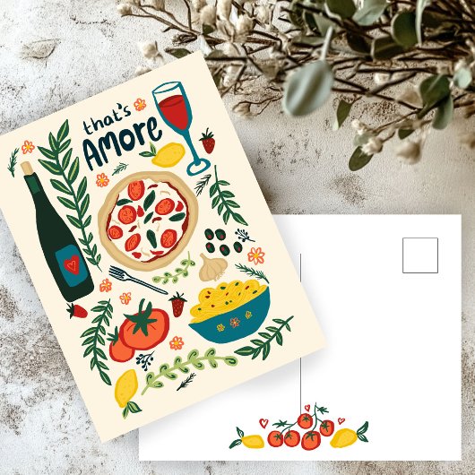 Dat is een meer Italiaans eten Valentijn liefde gr Briefkaart