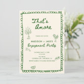 Dat is een meer Italiaans Hand getrokken Verloving Kaart (Staand voorkant)