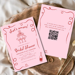 Dat is een meer Italiaans handgetekend roze Vrijge Kaart