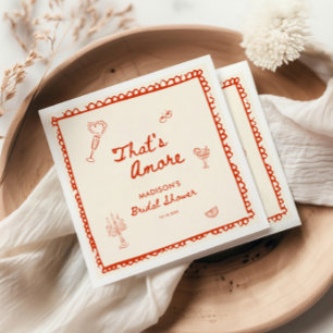 Dat is een meer Italiaans handgetekend Vrijgezelle Servet