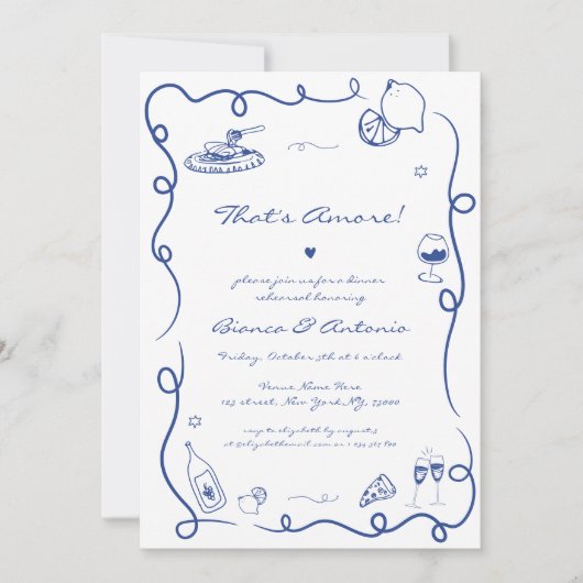 Dat is een meer Italiaans handgetekende repetitie- Kaart (Voorkant)