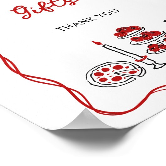 Dat is een meer Italiaans Rode Vrijgezellenfeest K Poster (Hoek)