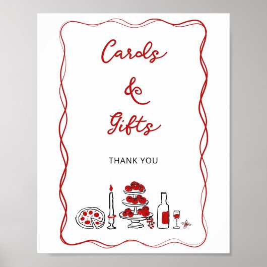 Dat is een meer Italiaans Rode Vrijgezellenfeest K Poster (Voorkant)