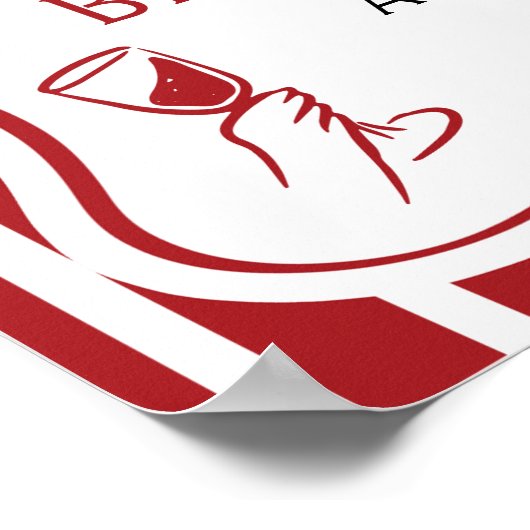 Dat is een meer Italiaans Rode Vrijgezellenfeest W Poster (Hoek)