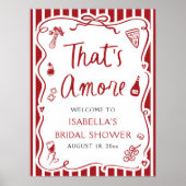 Dat is een meer Italiaans Rode Vrijgezellenfeest W Poster (Voorkant)