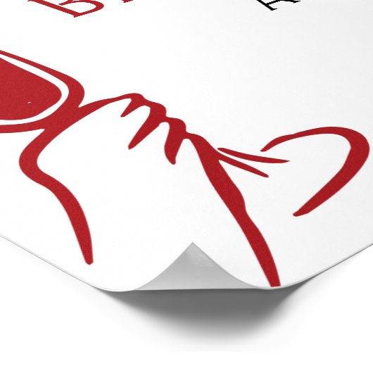 Dat is een meer Italiaans Rode Vrijgezellenfeest W Poster (Hoek)