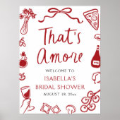 Dat is een meer Italiaans Rode Vrijgezellenfeest W Poster (Voorkant)