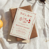 Dat is een meer Italiaans rood handgetrokken Vrijg Kaart