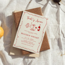 Dat is een meer Italiaans rood handgetrokken Vrijg Kaart