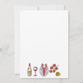 Dat is een meer Italiaans Seafood & Wine Vrijgezel Kaart (Achterkant)