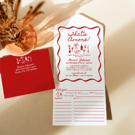 Dat is een meer Italiaans thema Vrijgezellenfeest All In One Uitnodiging