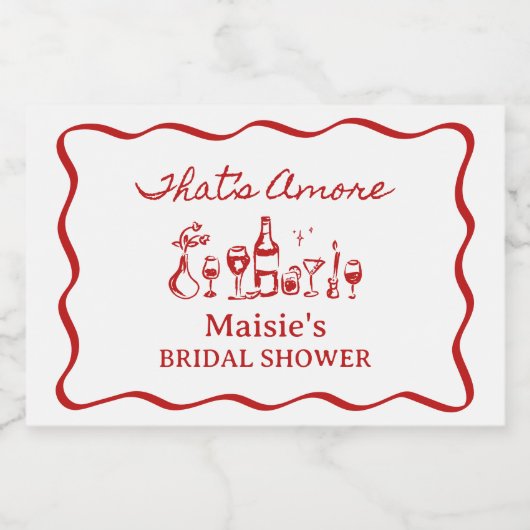 Dat is een meer Italiaans thema Vrijgezellenfeest Sparkling Wijnetiket (Enkel label)