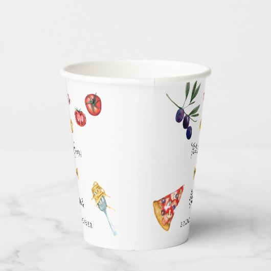 Dat is een meer Italiaans Vrijgezellenfeest decor Papieren Bekers (Rechts)