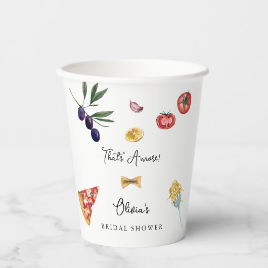 Dat is een meer Italiaans Vrijgezellenfeest decor Papieren Bekers (Voorkant)