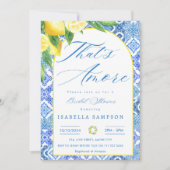 Dat is een meer Italiaanse bruidsdouche uitnodigin Kaart (Voorkant)