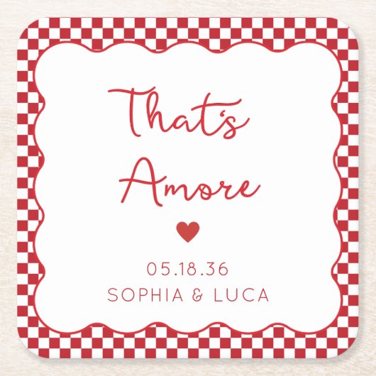 Dat is een meer Italiaanse chique gepersonaliseerd Kartonnen Onderzetters (Voorkant)