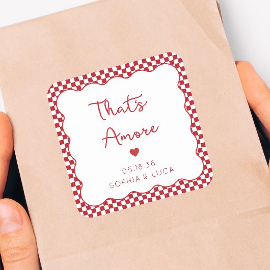 Dat is een meer Italiaanse chique gepersonaliseerd Vierkante Sticker