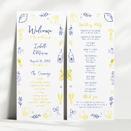 Dat is een meer Italiaanse Hand getrokken citroen  Programmakaart