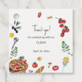 Dat is een meer italiaanse partij dank je wel Favo Bedankjes Labels (Voorkant)