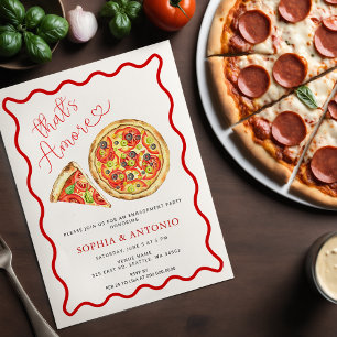 Dat is een meer Italiaanse Pizza Engagement Party Kaart
