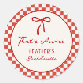 Dat is een meer Italiaanse pizza vrijgezellenfeest Ronde Sticker (Voorkant)