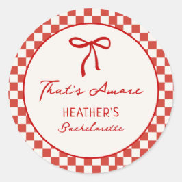 Dat is een meer Italiaanse pizza vrijgezellenfeest Ronde Sticker