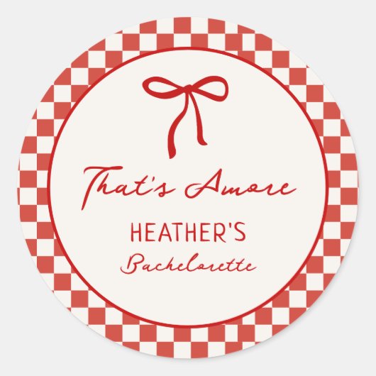 Dat is een meer Italiaanse pizza vrijgezellenfeest Ronde Sticker (Voorkant)