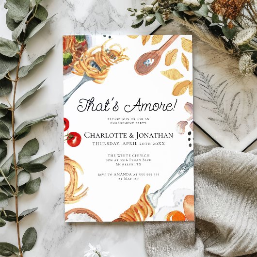 Dat is een meer Italiaanse scriptverlovingsfeestje Kaart