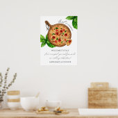 Dat is een meer Italië Pizza welkom bord Poster (Keuken)