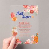 Dat is een meer mediterraan blauw tegels vrijgezel acryl uitnodigingen (Insitu (Draagbaar))