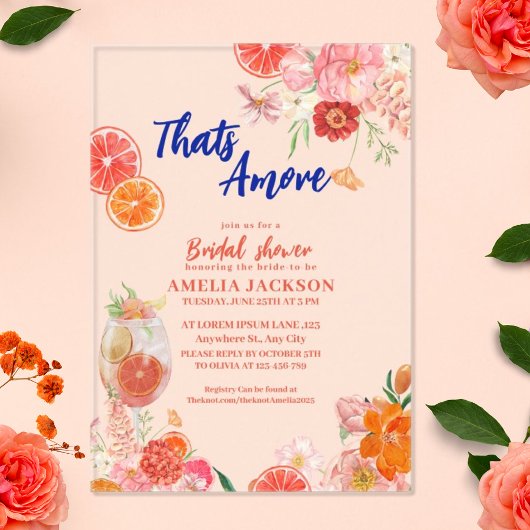 Dat is een meer mediterraan blauw tegels vrijgezel acryl uitnodigingen