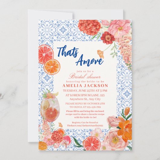 Dat is een meer mediterraan blauw tegels vrijgezel kaart (Voorkant)