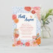 Dat is een meer mediterraan blauw tegels vrijgezel kaart (Staand voorkant)