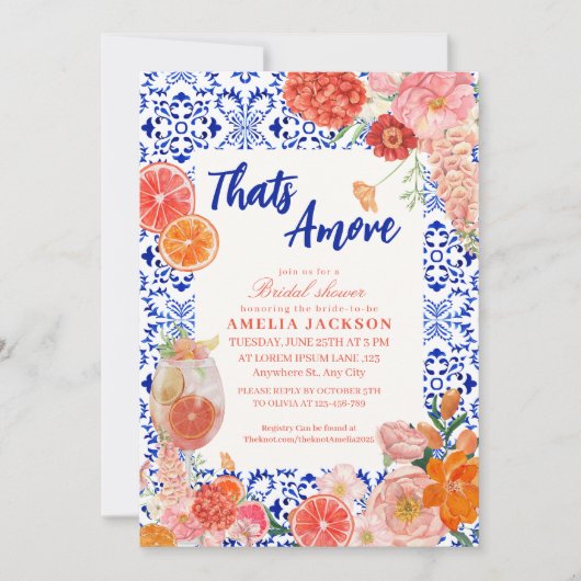 Dat is een meer mediterraan blauw tegels vrijgezel kaart (Voorkant)