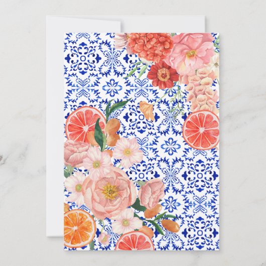 Dat is een meer mediterraan blauw tegels vrijgezel kaart (Achterkant)