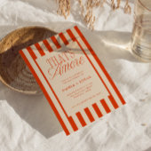 Dat is een meer Red Stripes Engagement Party Kaart