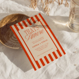 Dat is een meer Red Stripes Engagement Party Kaart