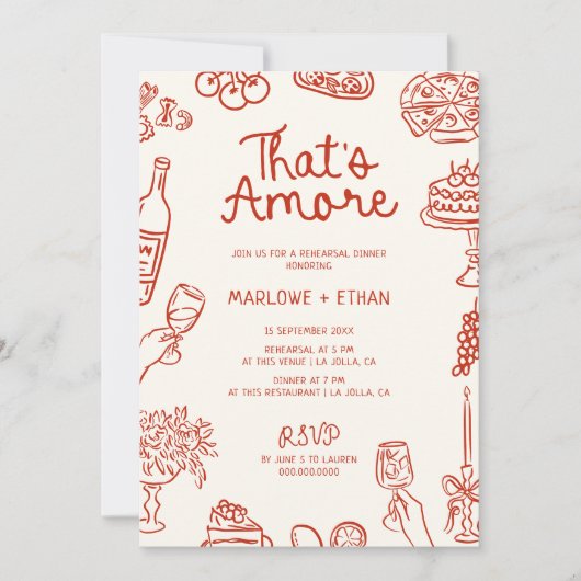 Dat is een meer rood geïllustreerd repetitiediner kaart (Voorkant)