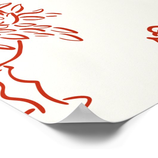 Dat is een meer rood geïllustreerd Vrijgezellenfee Poster (Hoek)