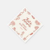 Dat is een meer rood geïllustreerd Vrijgezellenfee Servet (Hoek)