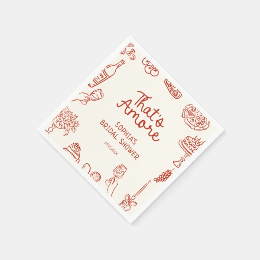 Dat is een meer rood geïllustreerd Vrijgezellenfee Servet