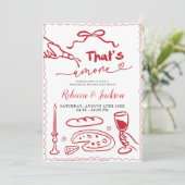 Dat is een meer rood Italiaans pizza repetitie din Kaart (Staand voorkant)