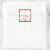 Dat is een meer rood Italiaans Pizza Vrijgezellenf Vierkante Sticker (Tas)