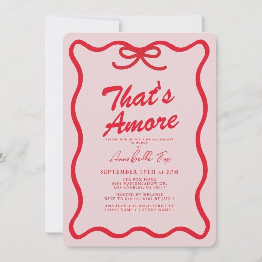 Dat is een meer rood roze handgetekende boog Vrijg Kaart (Voorkant)