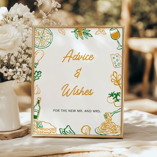 Dat is een meer rustiek Italiaans advies en wensen Poster