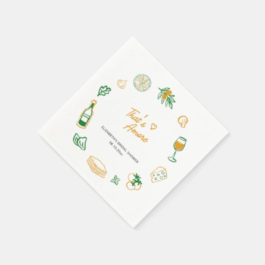 Dat is een meer rustiek Italiaans eten geel groen Servet (Hoek)